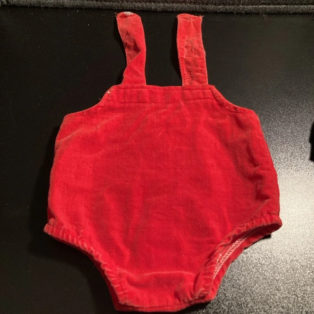 Vintage Cabbage Patch Kids Red Romper 1980's CPK Doll Canada LTEE Read‎